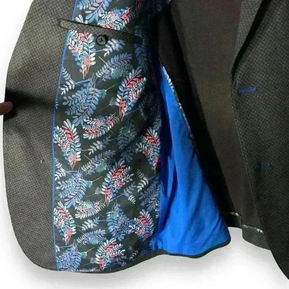 JERMYN & BOND Men’s Sport Coat Blazer Big&Tall 52 R Floral Modern Fit Woven $300 - Picture 16 of 16